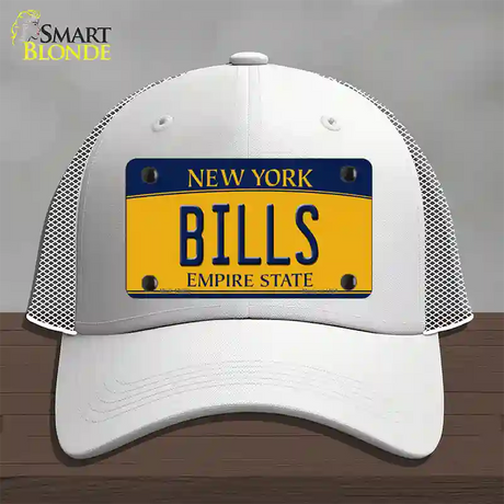 Bills New York Yellow Novelty License Plate Hat Tag Mesh / White