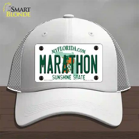 Marathon Florida Novelty License Plate Hat Tag Mesh / White