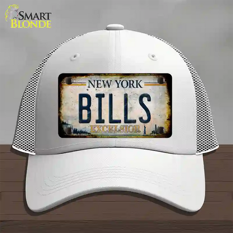 Bills Excelsior New York Rusty Novelty License Plate Hat Tag Mesh / White