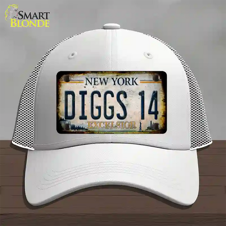 Diggs 14 Excelsior New York Rusty Novelty License Plate Hat Tag Mesh / White