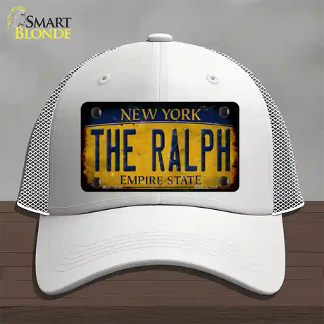 The Ralph New York Rusty Novelty License Plate Hat Tag Mesh / White