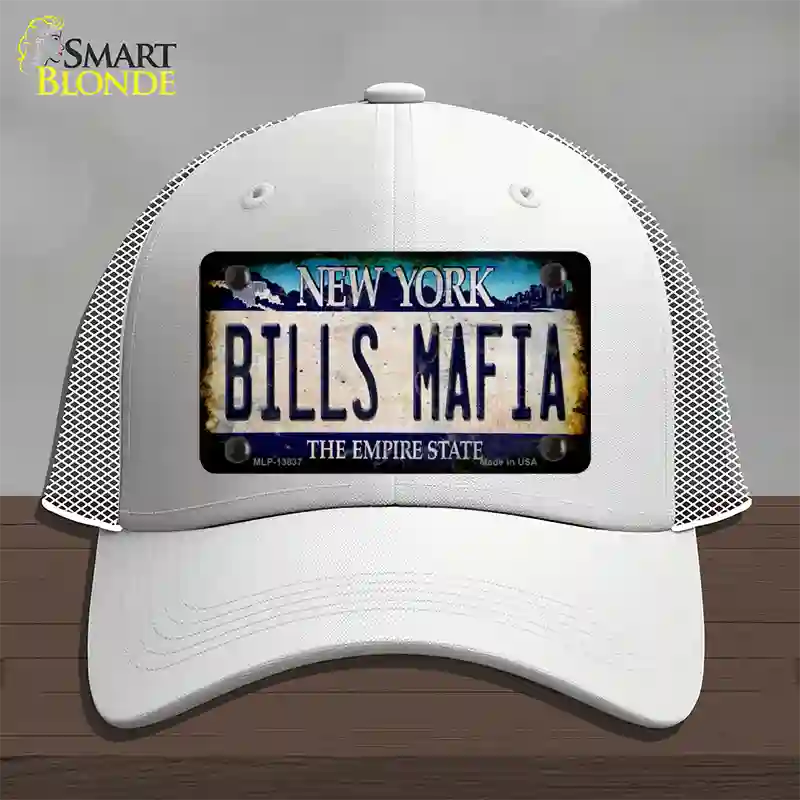 Bills Mafia Novelty License Plate Hat Tag Mesh / White