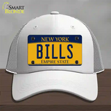 Bills NY Yellow Novelty License Plate Hat Tag Mesh / White