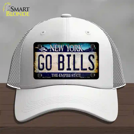 Go Bills New York Rusty Novelty License Plate Hat Tag Mesh / White