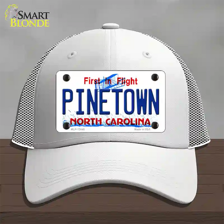 Pinetown North Carolina Novelty License Plate Hat Tag Mesh / White