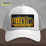 Allentown NY Yellow Rusty Novelty License Plate Hat Tag Mesh / White