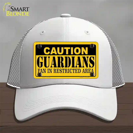 Caution Guardians Novelty License Plate Hat Tag Mesh / White