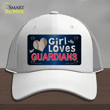 This Girl Loves Guardians Novelty License Plate Hat Tag Mesh / White