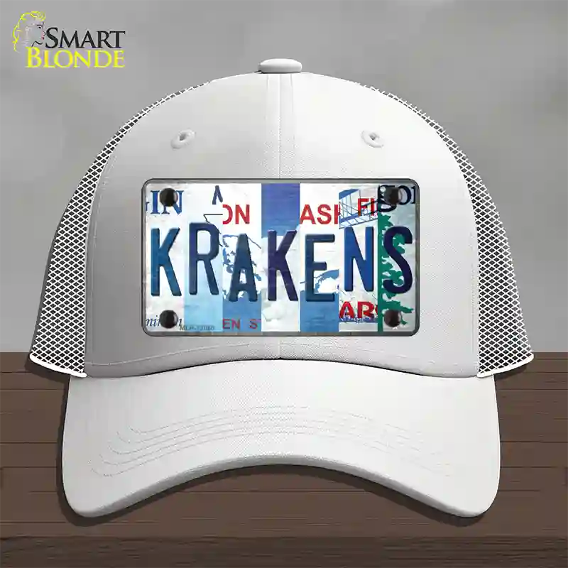 Krakens Strip Art Novelty License Plate Hat Tag Mesh / White