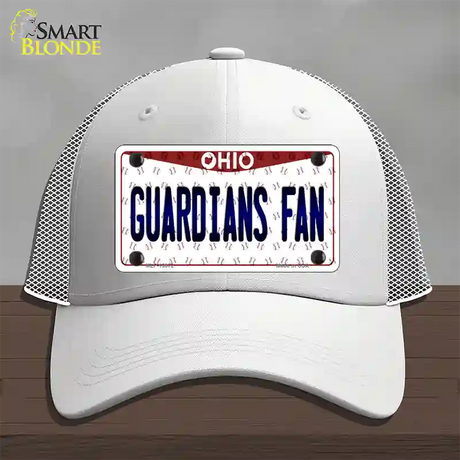 Guardians Fan Ohio Overlay Novelty License Plate Hat Tag Mesh / White