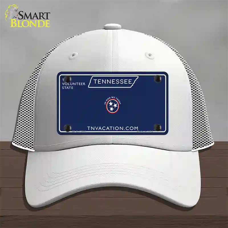 Blank Tennessee Blue Novelty License Plate Hat Tag Mesh / White