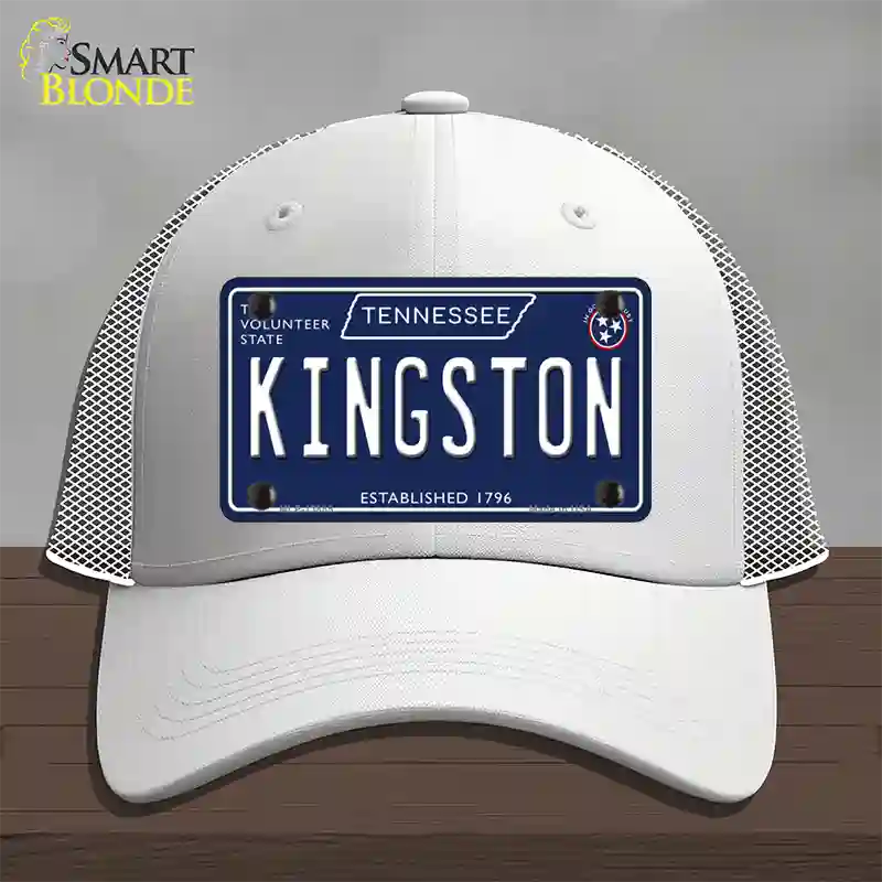 Kingston Tennessee Blue Novelty License Plate Hat Tag Mesh / White