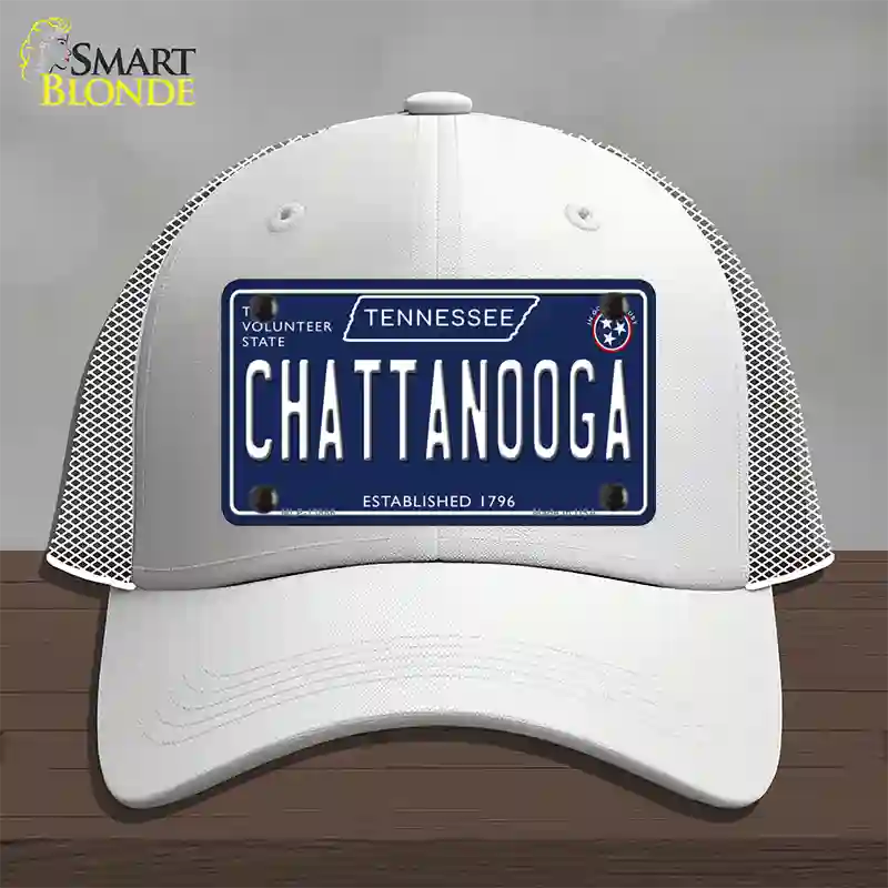 Chattanooga Tennessee Blue Novelty License Plate Hat Tag Mesh / White