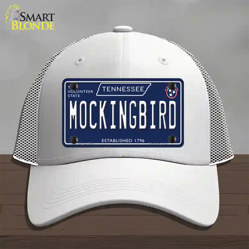 Mockingbird Tennessee Blue Novelty License Plate Hat Tag Mesh / White