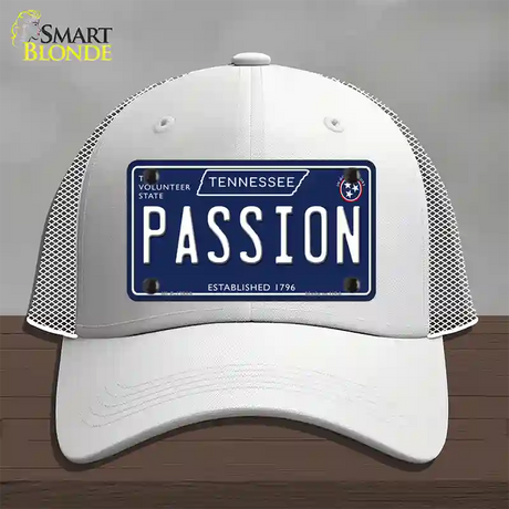 Passion Tennessee Blue Novelty License Plate Hat Tag Mesh / White