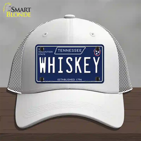 Whiskey Tennessee Blue Novelty License Plate Hat Tag Mesh / White