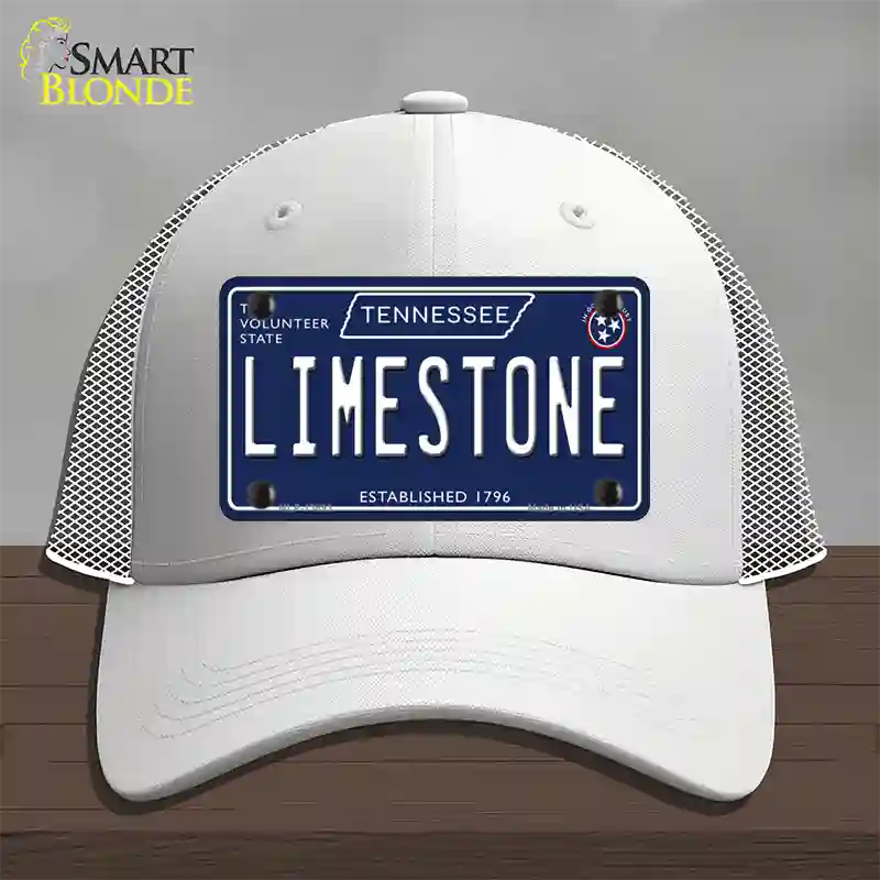 Limestone Tennessee Blue Novelty License Plate Hat Tag Mesh / White