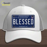 Blessed Tennessee Blue Novelty License Plate Hat Tag Mesh / White