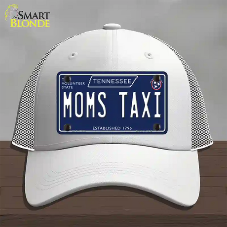 Moms Taxi Tennessee Blue Novelty License Plate Hat Tag Mesh / White