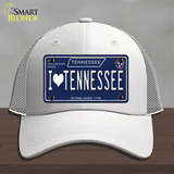 I Heart TN Tennessee Blue Novelty License Plate Hat Tag Mesh / White