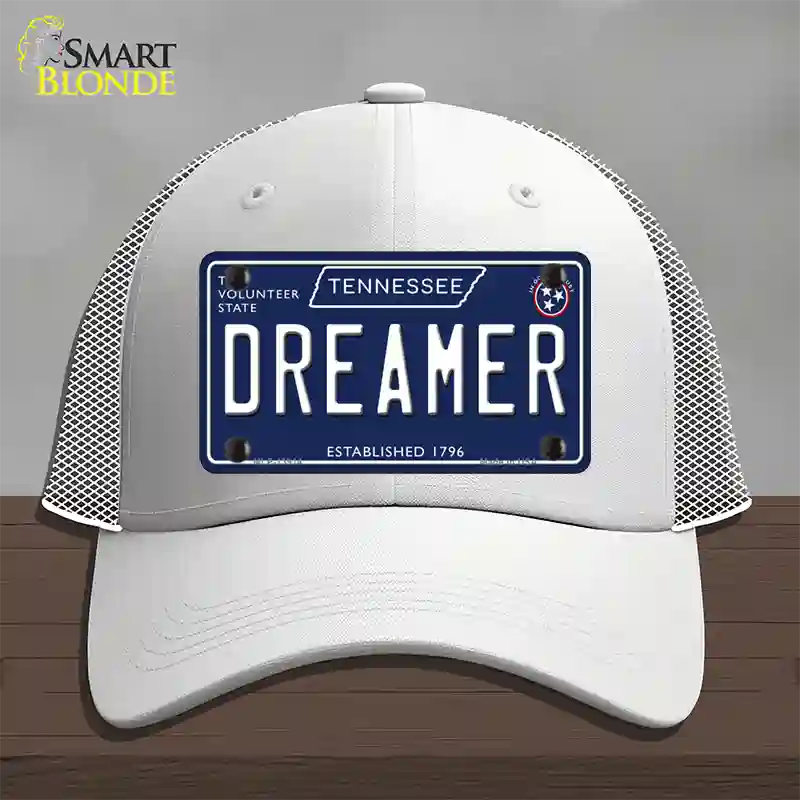 Dreamer Tennessee Blue Novelty License Plate Hat Tag Mesh / White