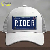 Rider Tennessee Blue Novelty License Plate Hat Tag Mesh / White