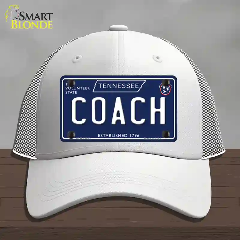 Coach Tennessee Blue Novelty License Plate Hat Tag Mesh / White