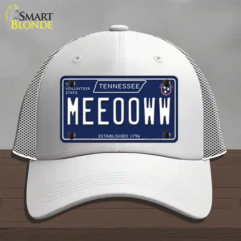 Meeooww Tennessee Blue Novelty License Plate Hat Tag Mesh / White