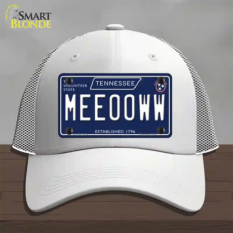 Meeooww Tennessee Blue Novelty License Plate Hat Tag Mesh / White