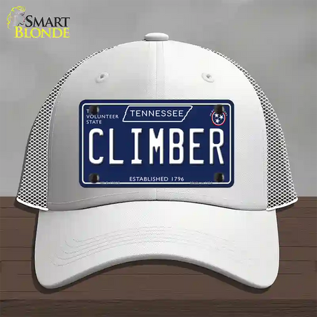 Climber Tennessee Blue Novelty License Plate Hat Tag Mesh / White