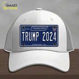 Trump 2024 Tennessee Blue Novelty License Plate Hat Tag Mesh / White