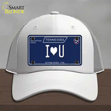 I Heart U Tennessee Blue Novelty License Plate Hat Tag Mesh / White