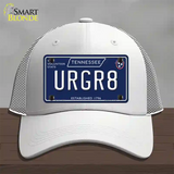 URGR8 Tennessee Blue Novelty License Plate Hat Tag Mesh / White