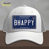 B Happy Tennessee Blue Novelty License Plate Hat Tag Mesh / White