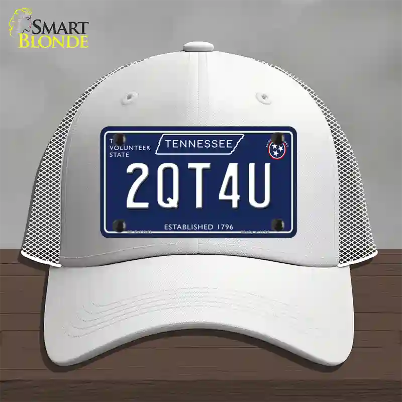 2QT4U Tennessee Blue Novelty License Plate Hat Tag Mesh / White