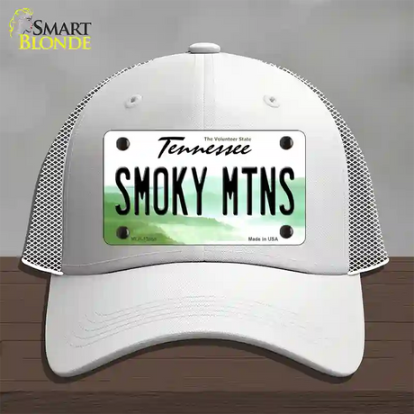 Smoky Mtns Tennessee Novelty License Plate Hat Tag Mesh / White