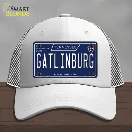 Gatlinburg Tennessee Blue Novelty License Plate Hat Tag Mesh / White