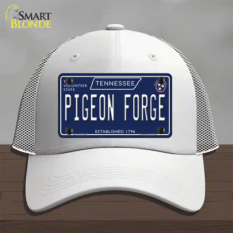 Pigeon Forge Tennessee Blue Novelty License Plate Hat Tag Mesh / White