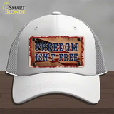 Freedom Isnt Free Flag Novelty License Plate Hat Tag Mesh / White