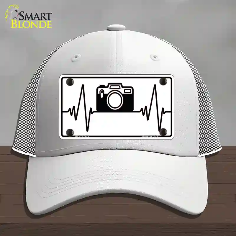 Photography Heart Beat Novelty License Plate Hat Tag Mesh / White