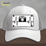 Photography Heart Beat Novelty License Plate Hat Tag Mesh / White