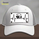 Camping Heart Beat Novelty License Plate Hat Tag Mesh / White