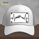 Mountains Heart Beat Novelty License Plate Hat Tag Mesh / White