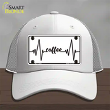 Coffee Heart Beat Novelty License Plate Hat Tag Mesh / White