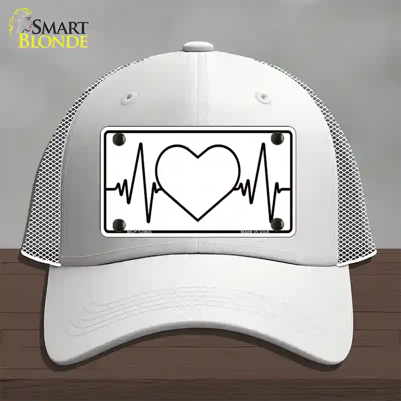 Love Heart Beat Novelty License Plate Hat Tag Mesh / White