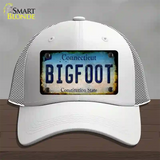 Bigfoot Connecticut Novelty License Plate Hat Tag Mesh / White