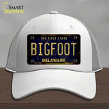 Bigfoot Delaware Novelty License Plate Hat Tag Mesh / White