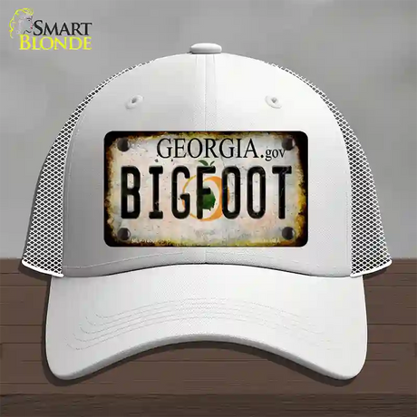 Bigfoot Georgia Novelty License Plate Hat Tag Mesh / White