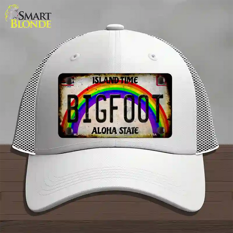 Bigfoot Hawaii Novelty License Plate Hat Tag Mesh / White