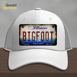 Bigfoot Illinois Novelty License Plate Hat Tag Mesh / White